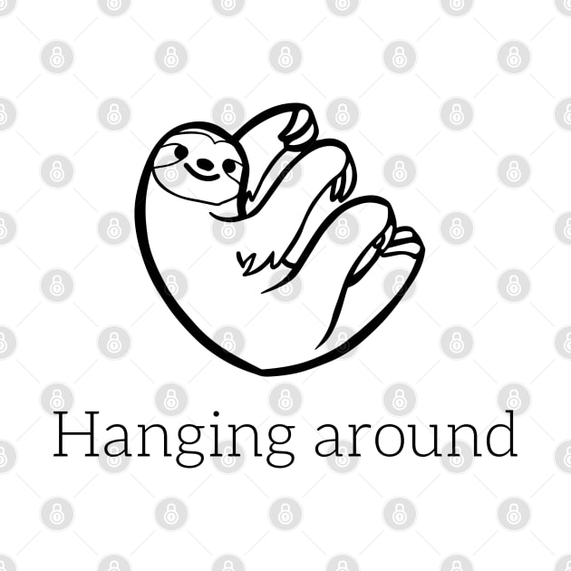 Sloth Hanging Around by stickersbyjori