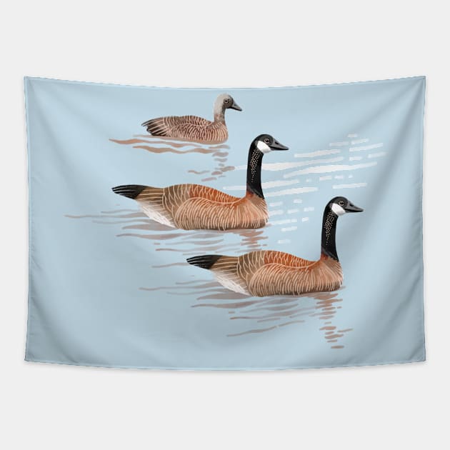 Canada Geese Tapestry by Rebelform