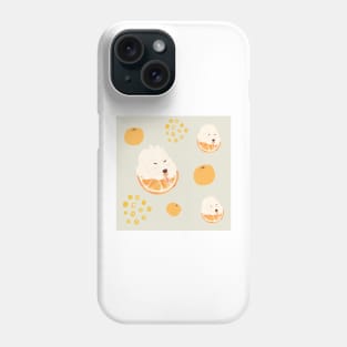 Orange and Juice Drinking Maltipoo Dog Phone Case