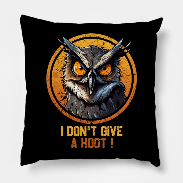 I Don't Give a Hoot Pillow by TreehouseDesigns