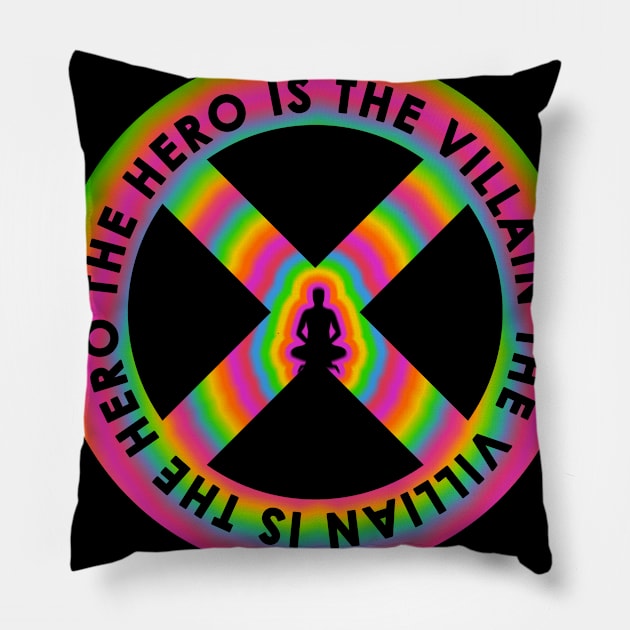 The Hero is The Villian Pillow by nickbeta