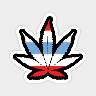 Luxembourg Pot Leaf Magnet