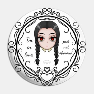 introvert girl in love on wednesday morning CIRCLE Pin