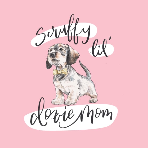 Scruffy Wirehaired Doxie Mom by stuckyillustration