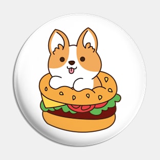 Corgi Hamburger Pin