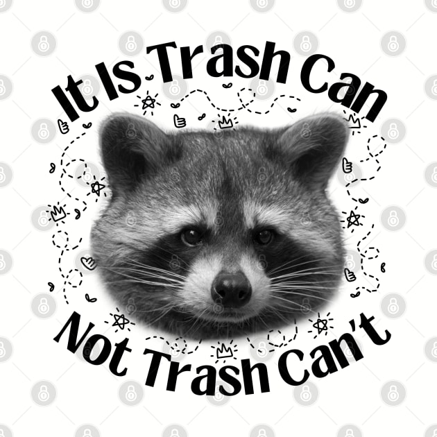 Trash Can Not Trash Cannot Raccoon Funny by Andrew Collins
