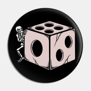 Dice and skull Pin