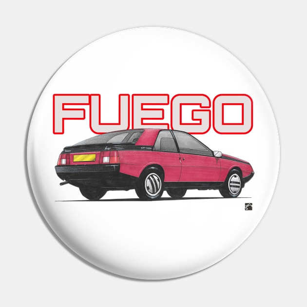 Geo3Doodles F_uego Doodle Pin by Geo3doodles