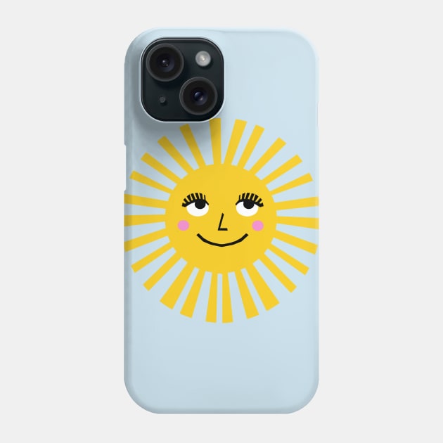 Happy Sun Phone Case by wacka