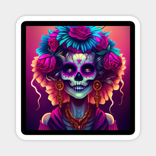 Dia De La Santo Malvados Muertos Magnet by seantwisted