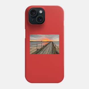 Sunrise over the Old Wooden Pier Phone Case