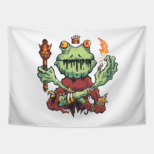 Frog King Tapestry by strangethingsa