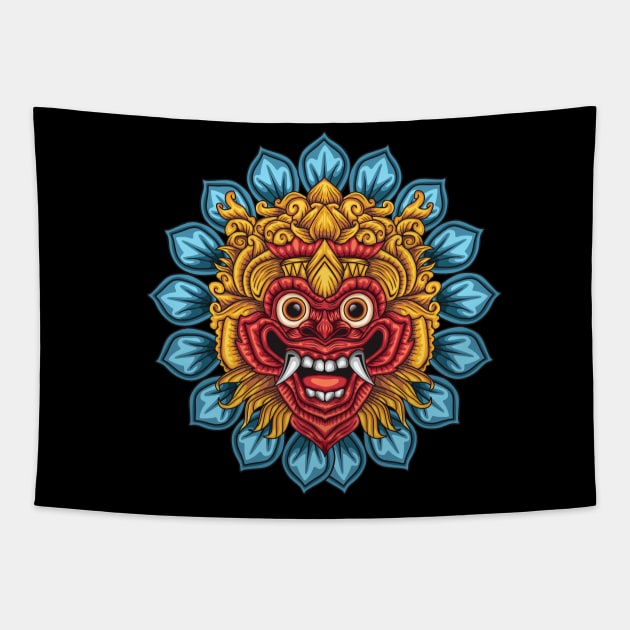 Barong bali potrait Tapestry by Kukuh_handal