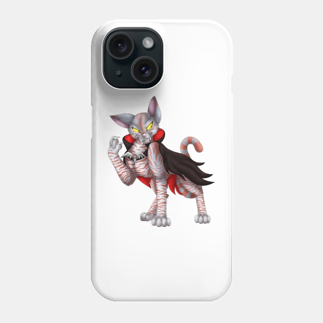 VampiCat: Red on Blue Tabby Phone Case by spyroid101