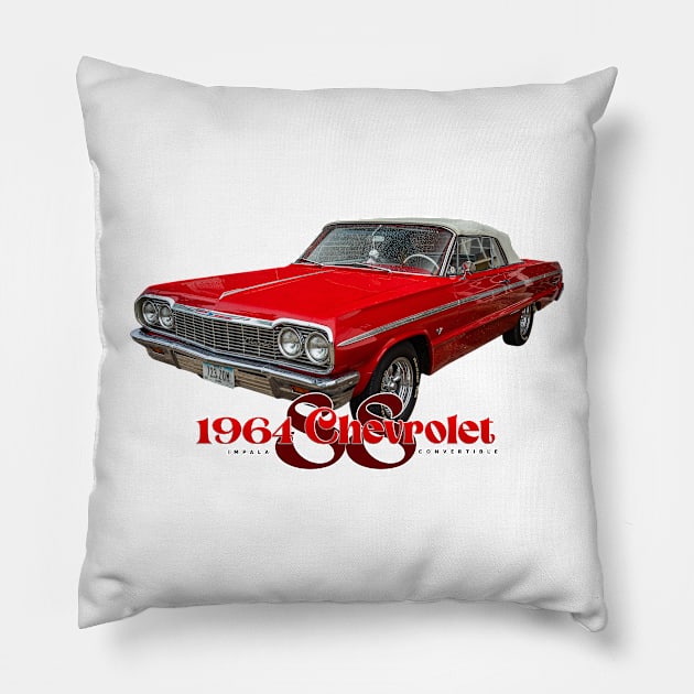 1964 Chevrolet Impala SS Convertible Pillow by Gestalt Imagery