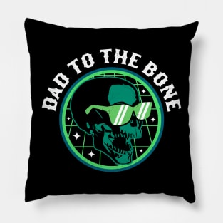 Dad To The Bone - Funny Dad Joke Skull Fathers day Halloween Pillow