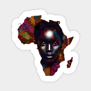 African Map Face Magnet