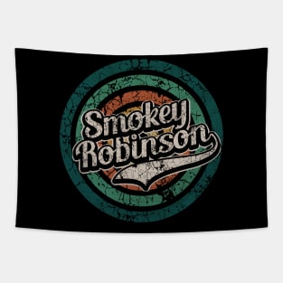 Smokey Robinson // Retro Circle Crack Vintage Tapestry