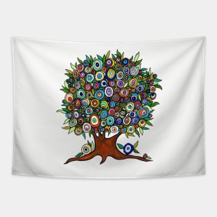 Evil Eye Tree Tapestry