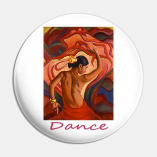 Tango dancer woman girl at carnaval Pin