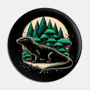 big komodo on green forest night Pin