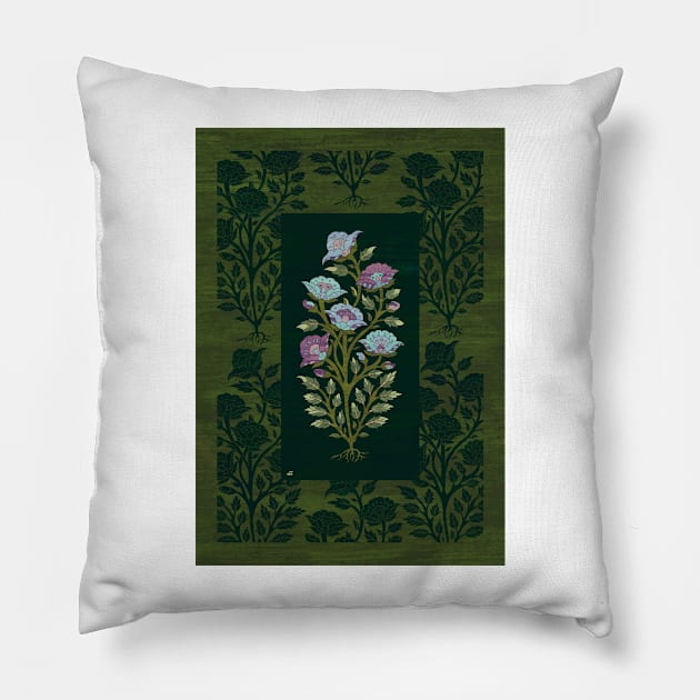 Rose garden (forest) Pillow by grendgallery