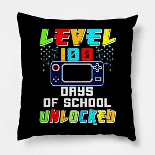 Video Gamer Student 100Th Day Teacher 100 Days Of School Kid Pillow