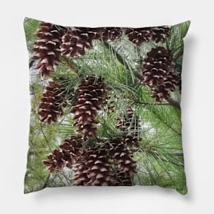 Pinecones in the Forest Pillow