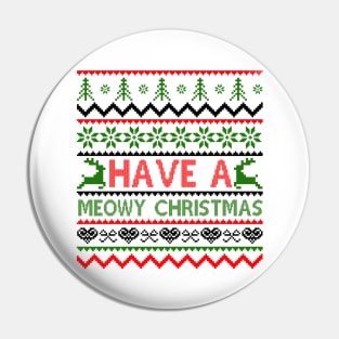 Meowy Christmas Pin