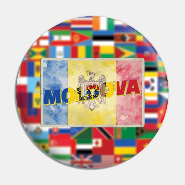 Moldova Vintage style retro souvenir Pin by DesignerPropo