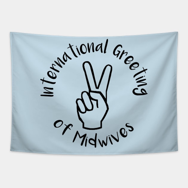 International Greeting of Midwives Tapestry by midwifesmarket