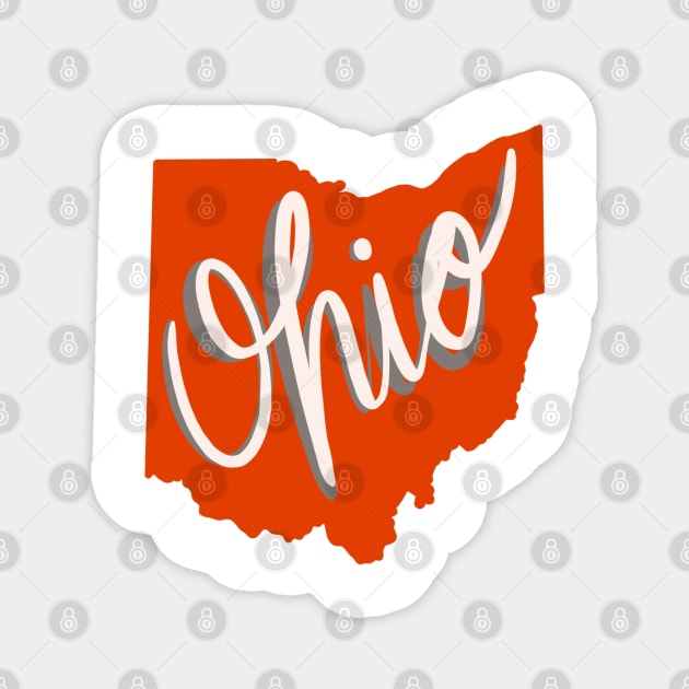 Red Ohio Magnet by AlishaMSchil