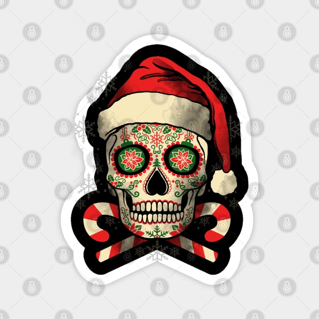 Calavera Christmas ugly sweater Magnet by NemiMakeit