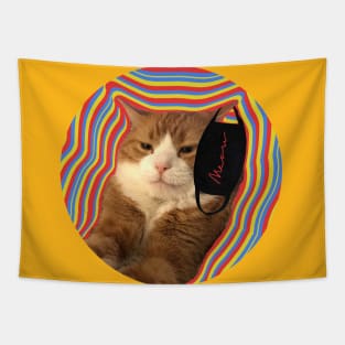 Annoyed Ginger Cat Coronavirus Tapestry