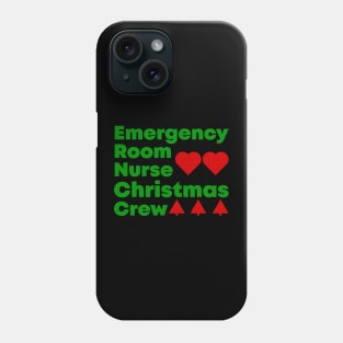 Emergency room nurse christmas crew Phone Case