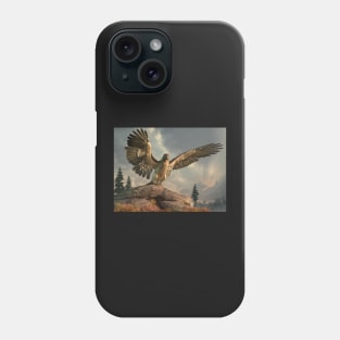 Hawk on the Rocks Phone Case