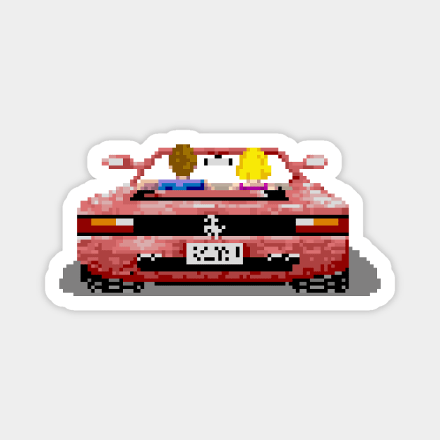 Outrun Ferrari Magnet by GraphicGibbon