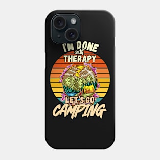 THERAPY AND CAMPING DESIGN VINTAGE CLASSIC RETRO COLORFUL PERFECT FOR  THERAPIST AND CAMPERS Phone Case