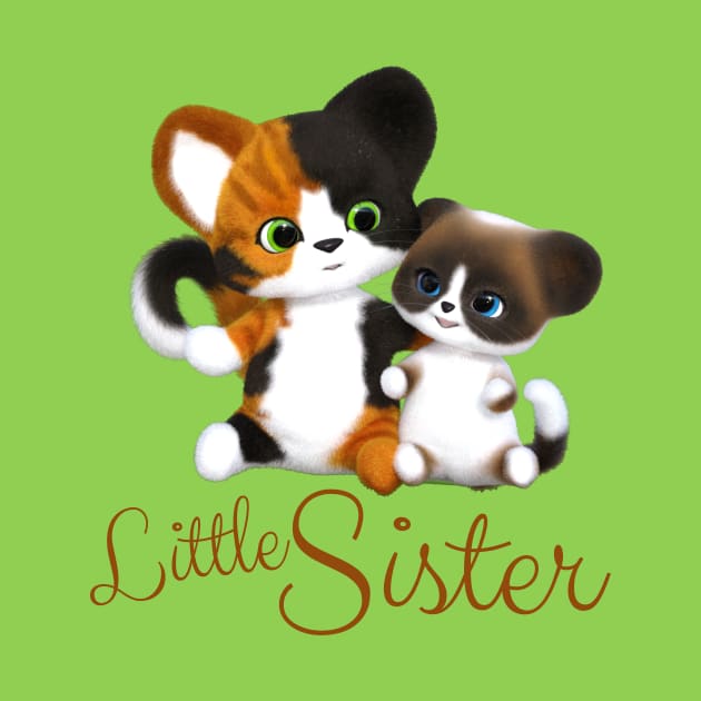 Little Sister Kitty Cat by AlondraHanley