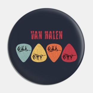 Van Halen Distressed Pick Signature Pin