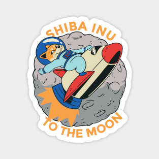 Shiba Inu To The Moon Cryptocurrency Meme Coin Magnet