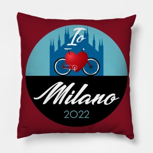 I ❤️🚲 Milano (Blue) Pillow