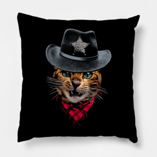 Sheriff house cat Pillow