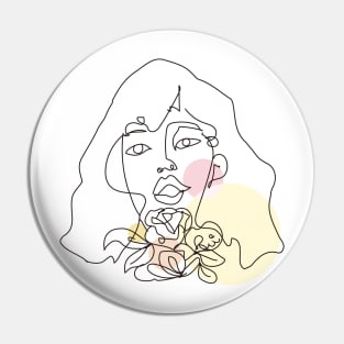 abstract lady, line art woman Pin