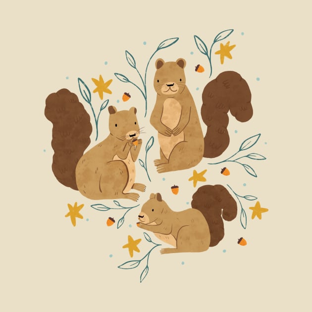 Thanksgiving Squirrel's Harvest by Maddyslittlesketchbook