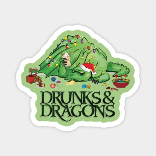 Drunk Dragon - Christmas version Magnet