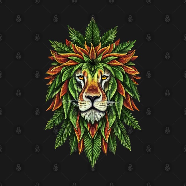 Rasta Reggae Lion Beautiful Jamaican Rastafarian Design by PugSwagClothing