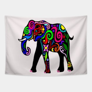 Psychedelic Elephant Tapestry