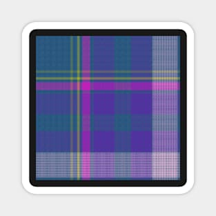 Big Blue Plaid Magnet