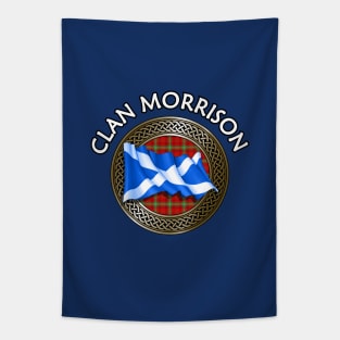 Clan Morrison Crest & Tartan Knot Tapestry